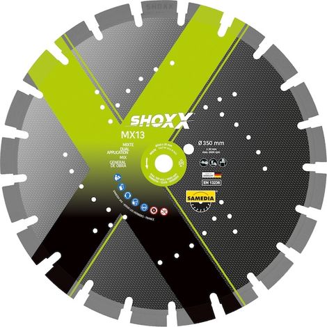 Disque diamant SHOXX MX13 - Ø 125 mm - Ø alésage 22.2 mm - SAMEDIA