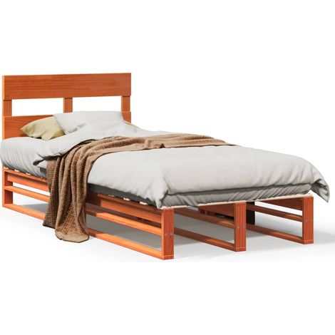 Maison Exclusive - Letto senza Materasso Marrone Cera 75x190 cm in Legno di Pino (1/5)