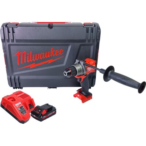 Trapano avvitatore a batteria Milwaukee M18 FDD3-301X 18 V 158 Nm brushless + 1x batteria ricaricabile 3,0 Ah + caricabatterie + scatola HD