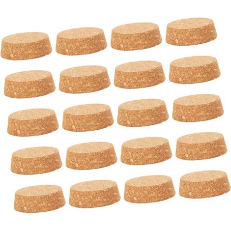 Lot de 25 bouchons liège 5,3x4,7x1,7 cm naturels, étanches (1/5)