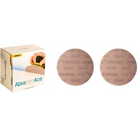 Mirka – Boîte de 50 disques abrasifs Ø 150 mm – Grain 180 – Pour ponçage de surfaces dures – Structure maillée optimisée (1/4)