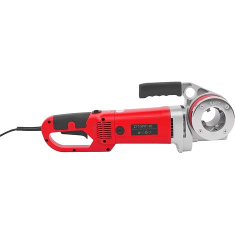 Máquina roscadora de tuberías eléctrica, portátil, de funcionamiento eficiente, roja. (1/2)