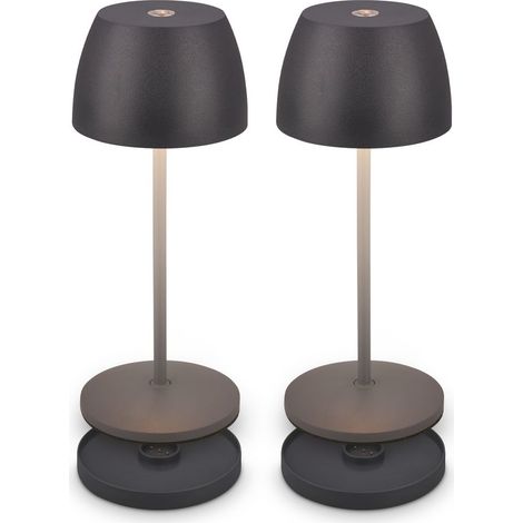 Mini lampada da tavolo LED senza fili IP44 Lampada da tavolo a batteria Esterno/Interno Stazione di ricarica (1/5)