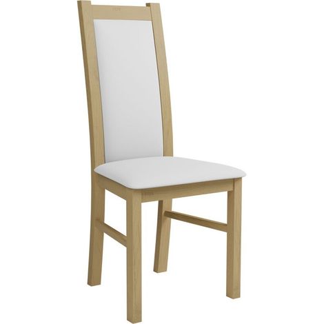 Silla Sparks 116, Roble Sonoma, 95x44x40cm, Cuero ecológico, De madera, Madera