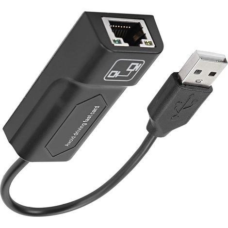 Adaptateur Ethernet USB 2.0 vers RJ45 10/100 Mbps pour PC Portable et Bureau, Puce 8152 (1/5)
