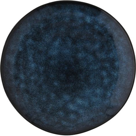 Piatto piano in ceramica Zawrot 28 cm Blu navy Okinava duka (1/2)