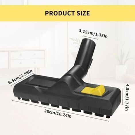 35mm Brosse De Sol Pour Kärcher WD3, WD4, WD5, WD6,De Rechange Le Port de La Brosse Peut Changer de Sol Sec/Humide (1/4)