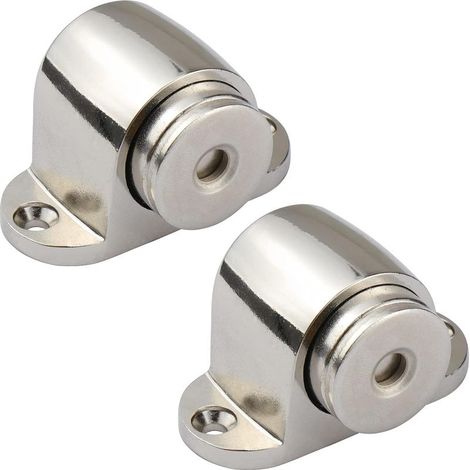 Magnetic Stainless Steel Door Stop Wedges with Screw Mounting, No Force or Hitting of Walls (1/5)