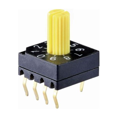 Commutateur de codage hexadécimal 0-9/A-F Knitter-Switch DRS 4016 Positions de commutation 16 1 pc(s) D73804 (1/2)