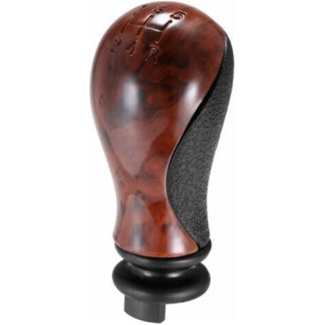 Pommeau de levier de vitesse Compatible Citroën C5 Xsara Picasso C2 C3 Sax Bois noir et pêche 19mm Installation directe sans modification