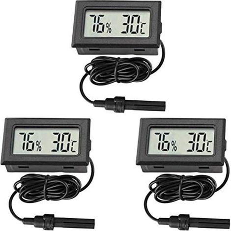 Litzee – Thermomètre numérique hygromètre compact – Plage -50°C à +70°C – Précision ±1°C – Affichage LCD pour aquarium et reptile (1/5)