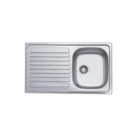 LAVELLO INOX INCASSO 86X50CM 1 VASCA CON GOCCIOLAT
