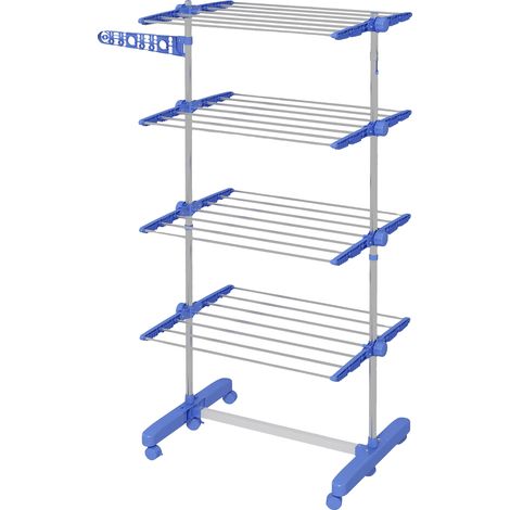Tendedero plegable, capacidad para varios niveles, 6 unidades, color verde militar. (1/2)