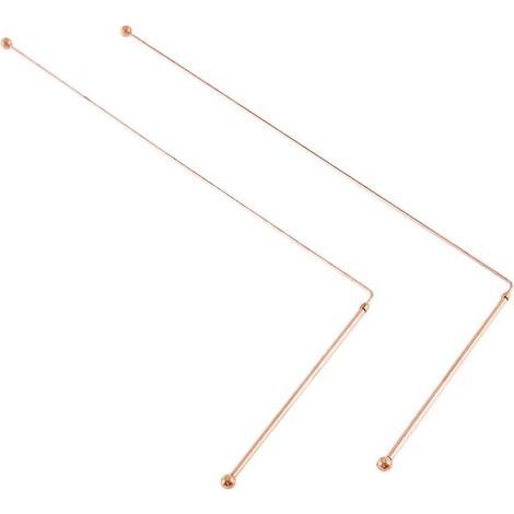 Baguettes de sourcier en cuivre - Cuivre pur à 99,9 % (2 pièces) - Détecteur d'énergie et d'eau (1/5)