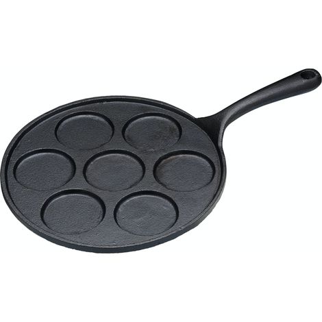 Kitchen Craft Blinis - Padella per 7 pancake (23,5 cm de diametro, ghisa, nero) (1/5)