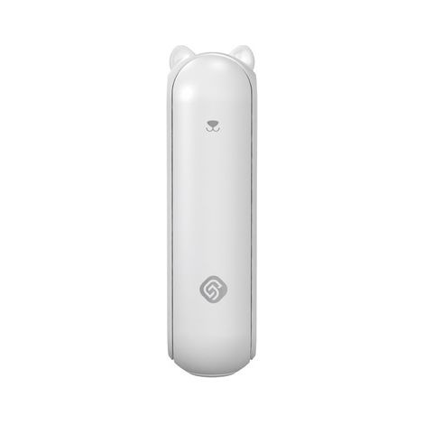 BDD Tragbarer Ventilator mit 2000-mAh-Powerbank, kleiner, akkubetriebener Ventilator, 2 Geschwindigkeitsstufen – Weiß (1/5)