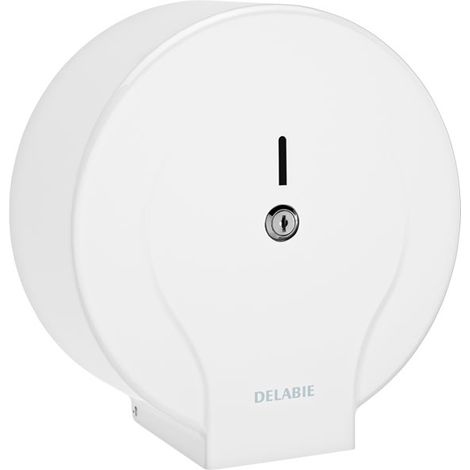 Distributeur de papier WC Jumbo en acier laqué blanc-2910 - Delabie (1/5)