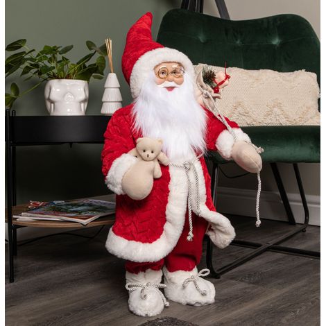 60cm Red Standing Jumbo Papa Noel Santa Claus Indoor Decoration (1/5)