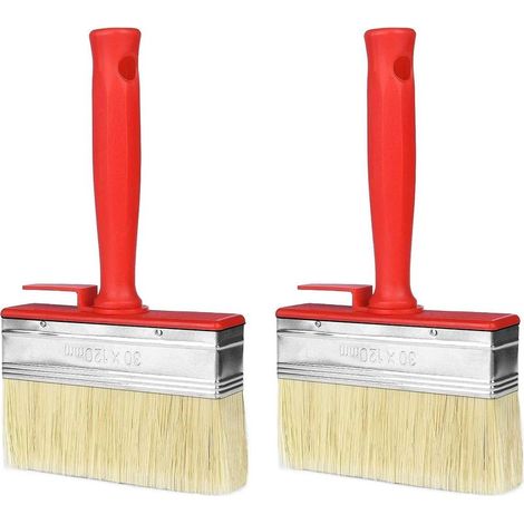 Pinceaux Plats, 2 pièces Grand Pinceau pour Peinture Murale 30 x 120 mm (1/5)