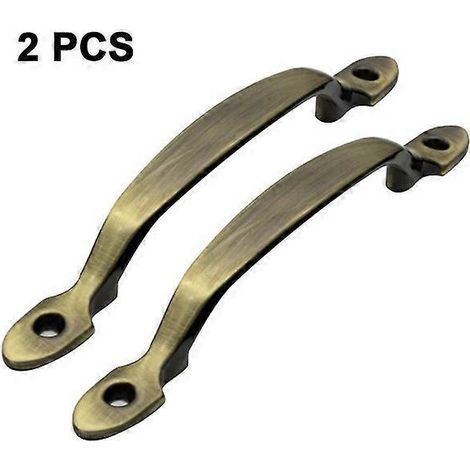 Lot de 2 poignées de porte de 158 mm en métal pour meubles de cuisine, placards et armoires (taille moyenne). (1/5)