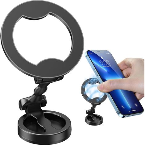 Support magnétique de téléphone portable rotatif à 360° pour camion, berline, SUV, conducteur, voyage, voyage, trajets quotidiens, navigation personnelle, utilisateurs (1/5)