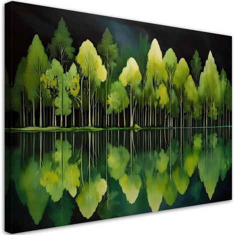 Tableau déco Forêt Nature Vert Paysage 100x70 (1/5)