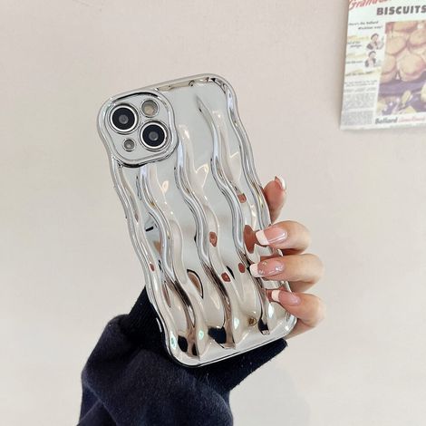 Questa custodia XIZYO per iPhone 14 da 6,1 pollici presenta un design grazioso, ondulato e testurizzato in morbido silicone per una protezione dagli urti ed è adatta alle donne. (1/2)
