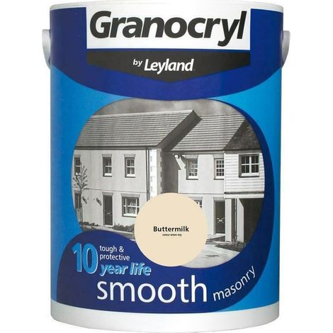 Granocryl Smooth Exterior Masonry Paint - 5L - Buttermilk