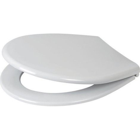 Plieger Economy abattant WC avec couvercle en thermoplastique avec kit de fixation en inox blanc (1/2)
