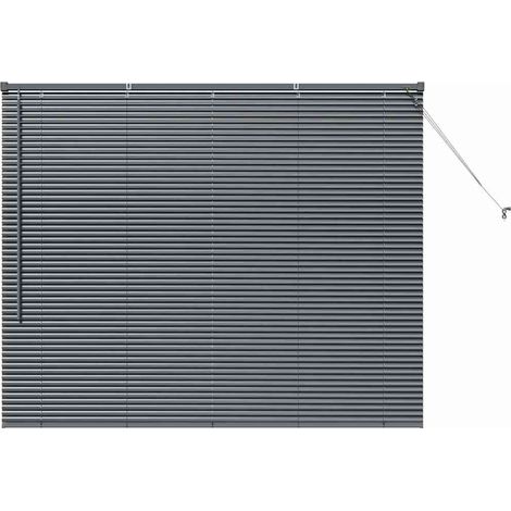 Maison Exclusive - Persianas venecianas Manual Gris oscuro 130 x