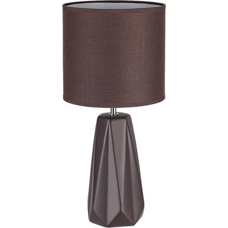 Lampe de table abat-jour textile brun E27 Amiel Rabalux (1/5)