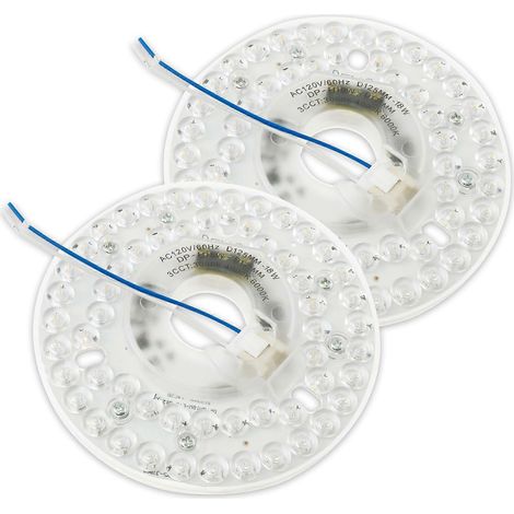 2er-Set 12,4 cm (4,9 Zoll) LED-Deckenventilatorleuchten (18 W), 3 Farbtemperaturen, magnetische Befestigung für Zuhause und Garage