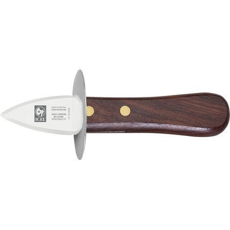 Icel coltello ostriche professionale Palissandro acciaio inox 5 cm