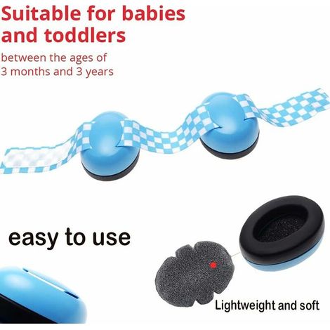 Baby-Ohrenschützer mit Geräuschunterdrückung für Kinder, Gehörschutz für Babys, faltbar, verstellbar, komfortabel, Lärmschutz für Babys von 3 Monaten bis 2 Jahren (1/4)