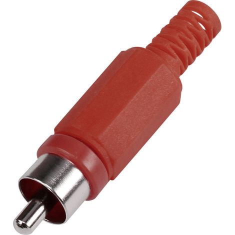 TRU COMPONENTS 1567394 Cinch-Steckverbinder Stecker, gerade Polzahl: 2 Rot 1 St.