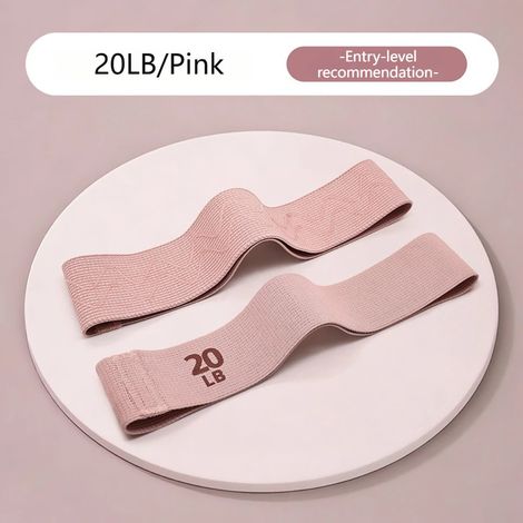 Bande de résistance rose pour fitness, yoga et pilates, exercices à domicile (1/5)