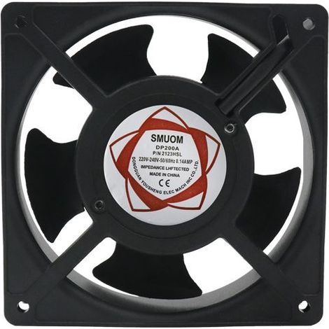Boîte de Cheminée Ventilateur Axial Lames Haute Température Insérables Silencieux Universel 120 x 120 x 38 mm (1/5)