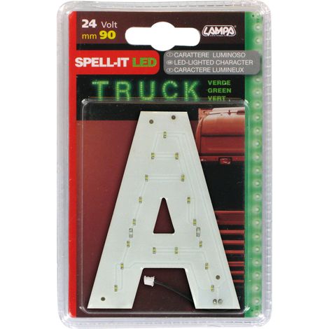 Spell-It Led, 90 mm, 24V - Verde - A (1/2)