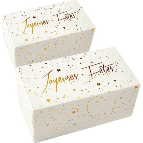 2 boîtes pour bûche de Noël 35 x 13 x 11 cm (1/2)