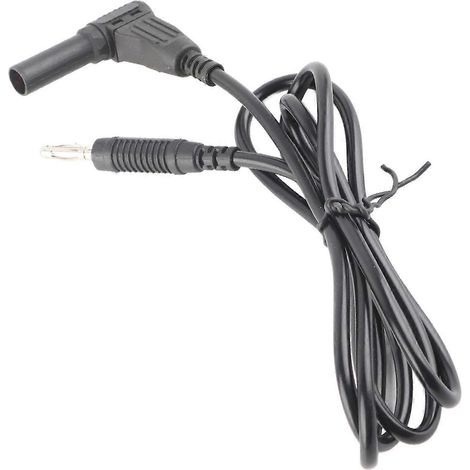 Bananenstecker-Messleitungen-Set mit Schutzfunktion für elektrische Multimeter, Satz J.70012, 4 mm, Schwarz (1/4)