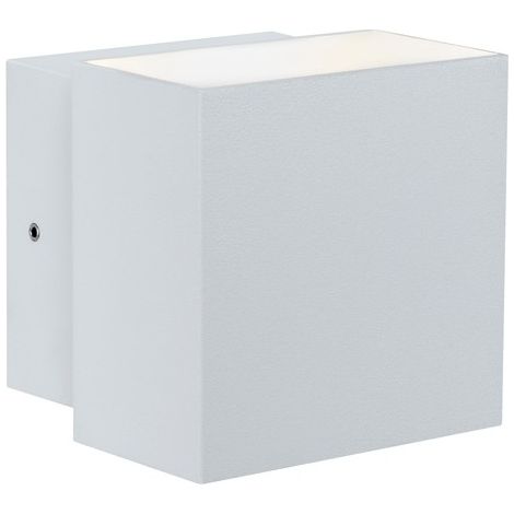 Applique ext. Cybo LED 2x3W 230V IP65 carrée blanche (1/5)