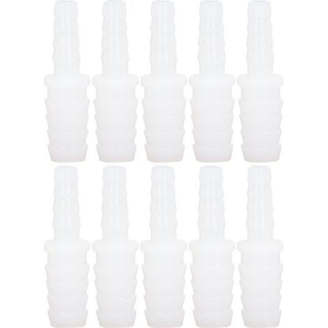 10 Pièces Raccords de Tuyau PE Jonctions Droites Réducteurs Embouts Barbelés Kit (1/5)