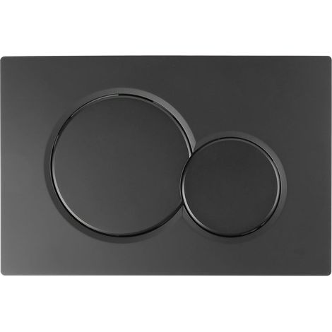 Panneau de commande de chasse d'eau - Noir - Chrome (1/5)