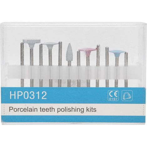 12pcs Kit de Polissage des Dents en Porcelaine Tête de Polissage de Dents de Pièce à Main Dentaire (1/4)
