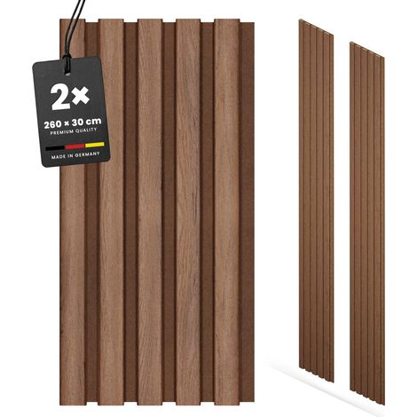 KGM Akustikpaneele 2x Ellipse Eiche Rustikal Ton in Ton 30x260 cm MDF