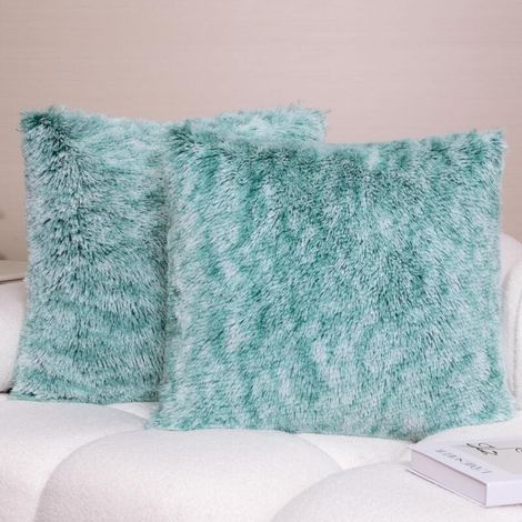 Set di 2 federe per cuscini 45x45 cm, federa in peluche super morbida, cuscino in pelliccia sintetica, per camera da letto, soggiorno, letto, sedia, auto, divano, cuscino decorativo (1/4)