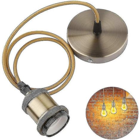 Suspension en métal, douille E27 pour plafonnier (1/4)