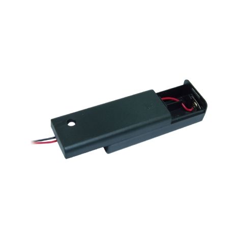 Box portapile per 1 stilo (aa) con interruttore (1/2)