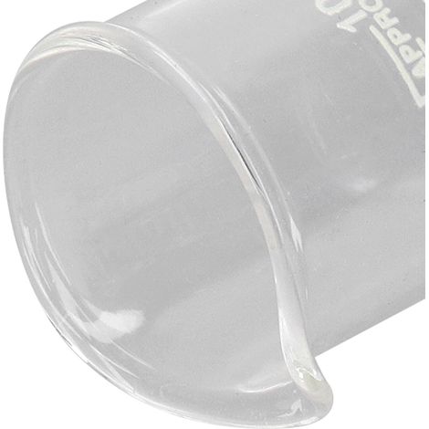 Bécher en verre Borosilicate, 10 pièces, échelle transparente, laboratoire pour expérience industrielle académique, 10ml (1/5)