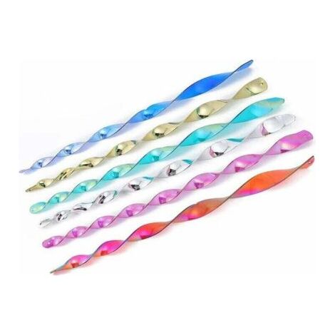 Repulsif Oiseaux, 12 Pièces Epouvantail Oiseaux Effaroucheur Oiseaux Spirale Vent Réfléchissant Spirale Rotatif Répulsif pour Effrayer Les Oiseau, 6 Couleurs (30CM) (1/5)